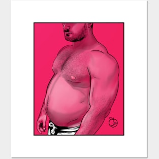 Tickle My Belly Pink Posters and Art